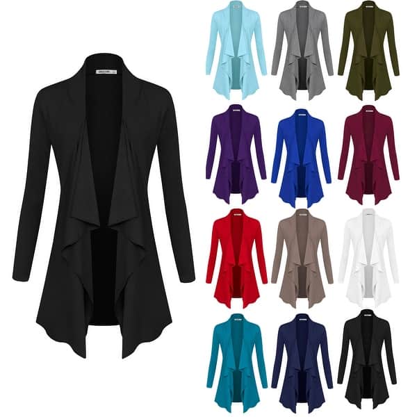 slide 1 of 61, Women's Drape Front Open Cardigan