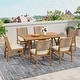 preview thumbnail 2 of 49, Christopher Knight Home - Outdoor Dining Set Options with Handwoven Chairs and Multiple Table Styles 31.5" Table + 6 chairs