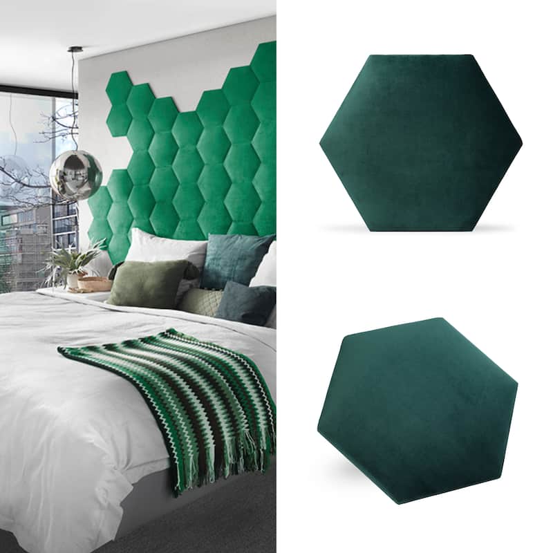 Wall!Supply Luxury Velvet Textile Hexagon (2pc.)