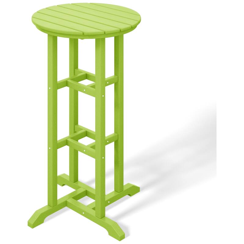 Polytrends Laguna Hdpe All Weather Outdoor Patio 24" Round Bar Bistro Table