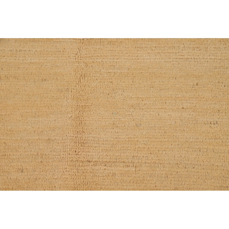 Modern Gabbeh Oriental Foyer Rug Handmade Yellow Wool Carpet - 2'9"x 3'8"