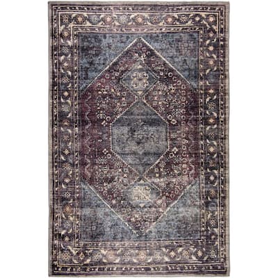 L'Baiet Irene Multicolor Distressed Machine Washable Rug