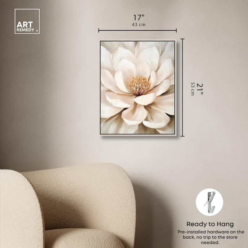 Golden Heart Canvas by Art Remedy