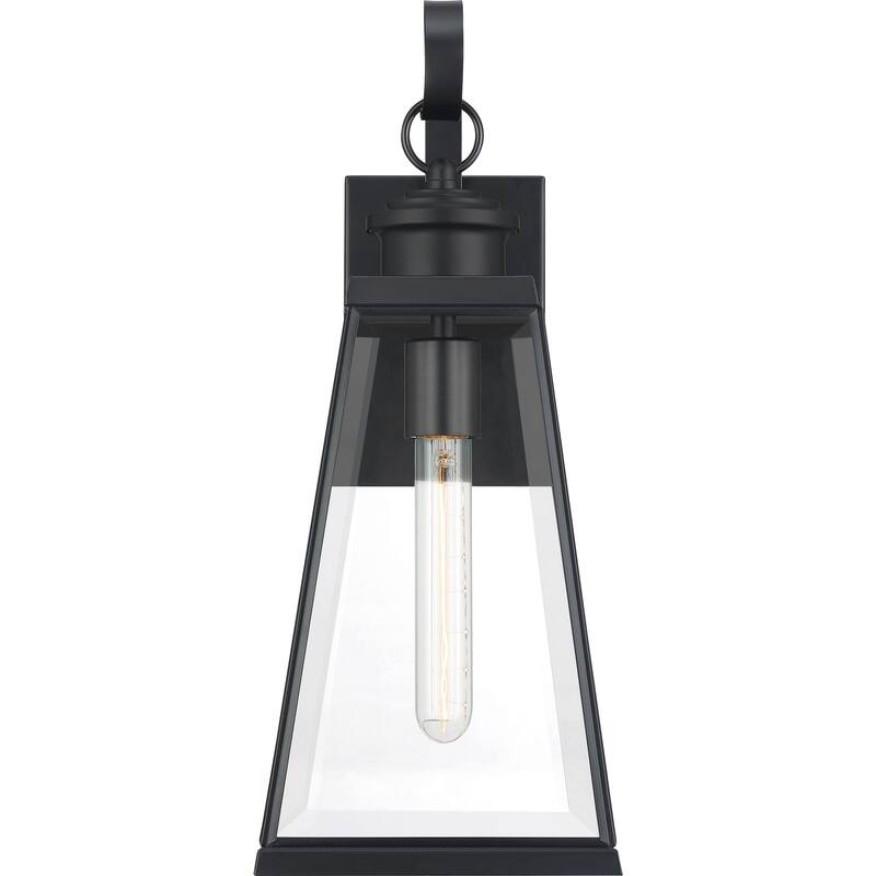 Paxton 1-Light Outdoor Wall Lantern in Matte Black