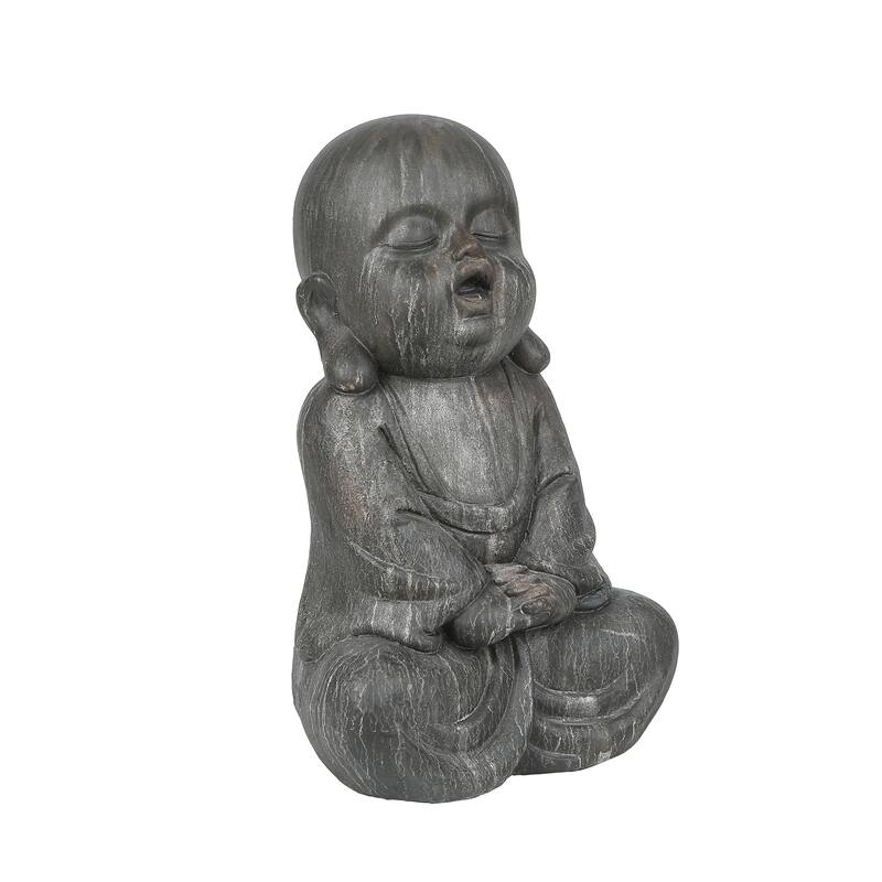 Meditating Buddha Monk Garden Statue