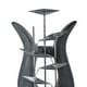 preview thumbnail 5 of 5, Silver and Grey Modern Abstract Metal Floral Cement Outdoor Fountain - 37" H