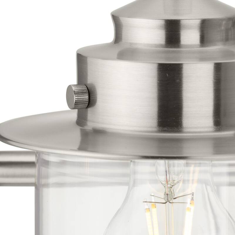 Northlake Collection Three-Light Brushed Nickel Clear Glass Transitional Bath Light - 24 in x 7.5 in x 8 in