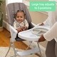preview thumbnail 3 of 5, Compact Folding High Chair, Food-Grade Safe Plate, Safety Harness, for Ages 6 Months and Up, Unisex - Grey