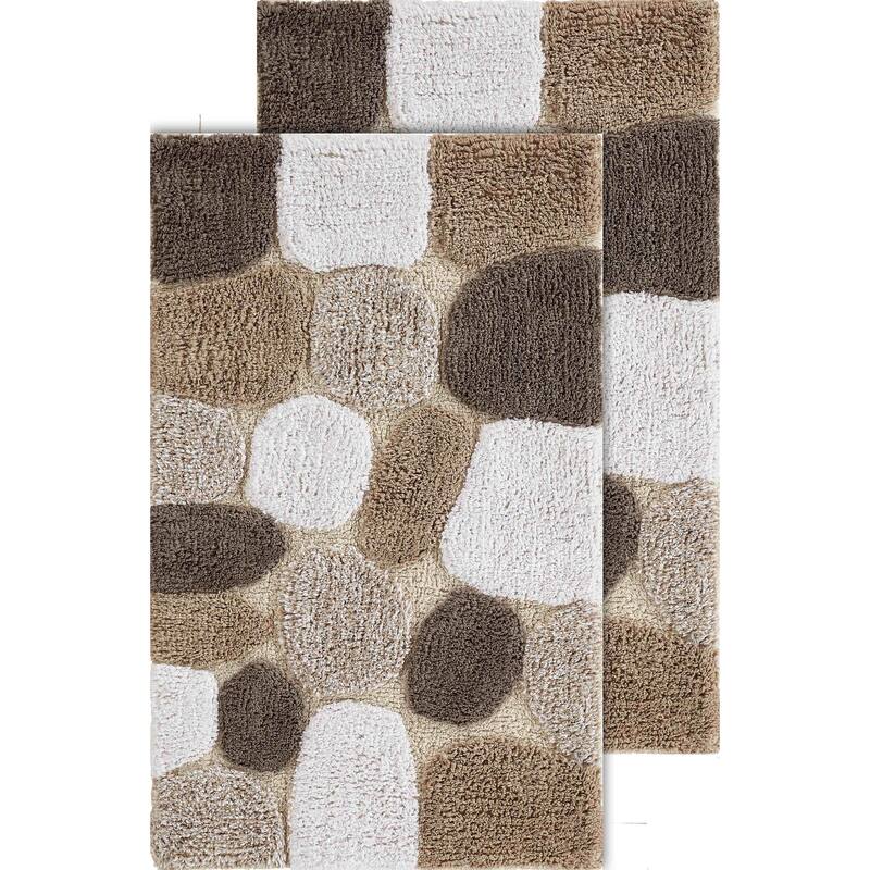 Chesapeake Pebbles 2pc Bath Rug Set - 20"x32" & 20"x32" - Safari