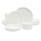 preview thumbnail 1 of 18, Gibson Home Modern Opal 16 Piece Glass Chip Resistant Dishes Double Plates and Bowls Lightweight Dinnerware Set