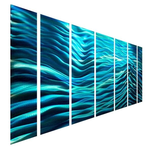 Shop Statements2000 Aqua Blue Abstract Modern Metal Wall Art