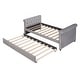 preview thumbnail 4 of 34, Twin Size Upholstered daybed with Trundle, Wood Slat Support,Maximized space