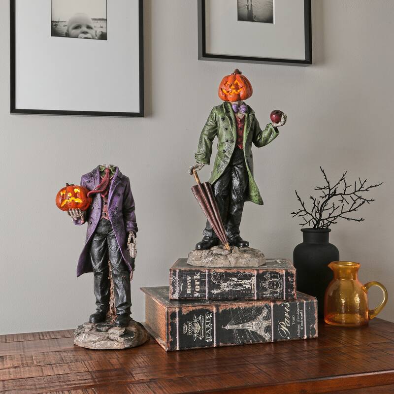 16'' Resin Pumpkin Men Set of 2