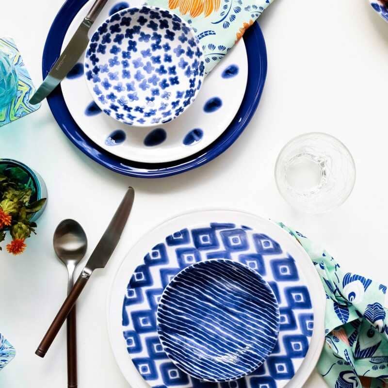 viva by VIETRI Santorini Dot Salad Plate