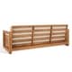 preview thumbnail 7 of 12, SAFAVIEH Couture Outdoor Patio Furniture Guadeloupe 3-Seat Patio Sofa - Modern Slatted Frame Design with Cushions