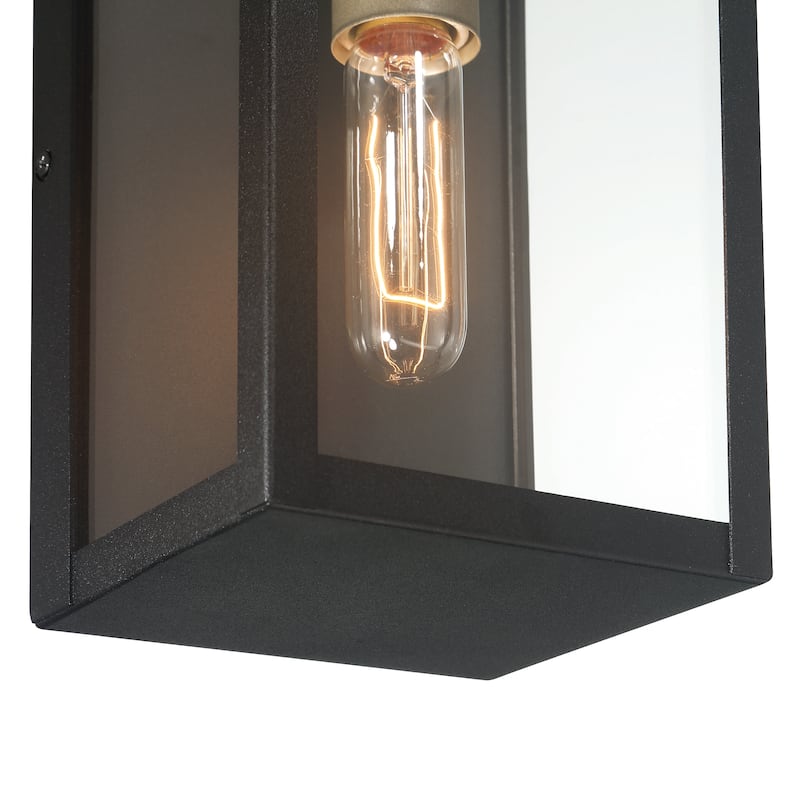 Lloyd Metal and Glass Wall Mounted Outdoor Light - 5.0"L x 6.0"W x 18.0"H