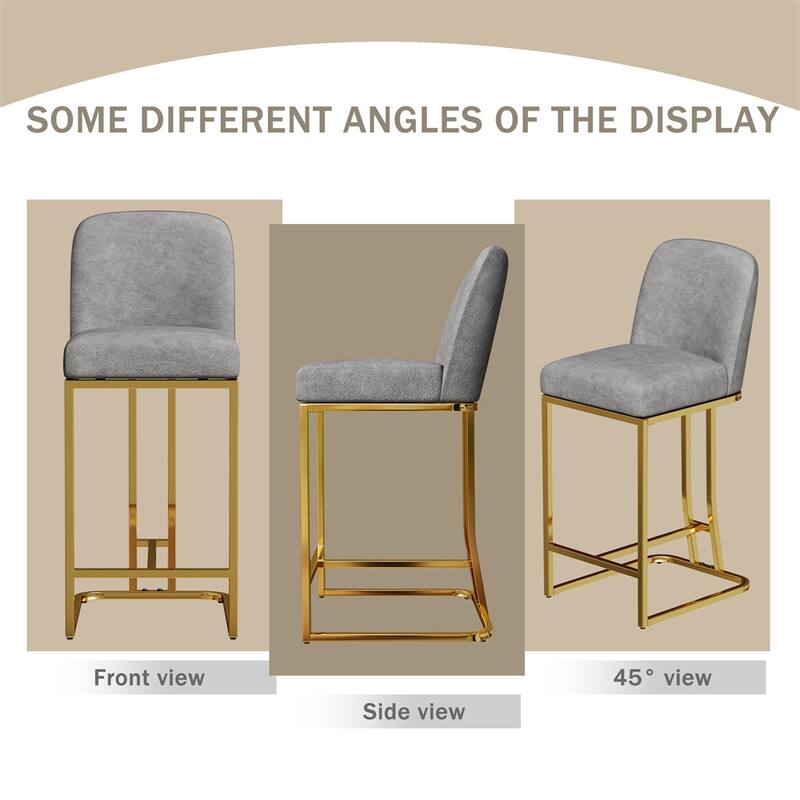 Dining Bar Chairs Set of 2,Modern Style Bar Chairs with High Stools