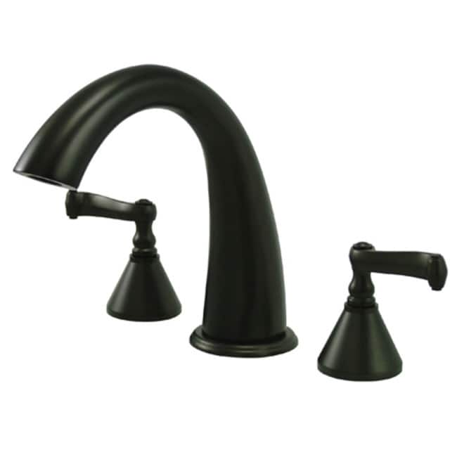 Kingston Brass Royale Widespread Deck Mounted Roman Tub Filler with