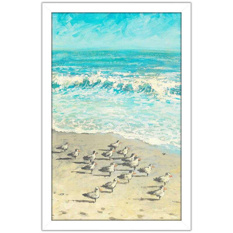 "Sandpiper Beach Party (Vertical)" Print on Acrylic
