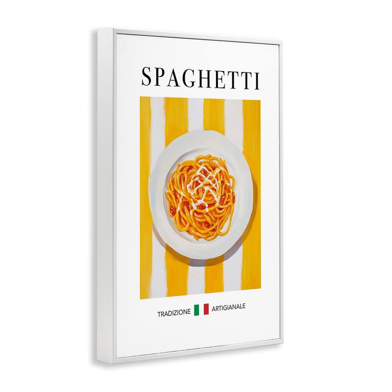 Stupell Traditional Spaghetti Pasta Framed Giclee Art Design By Andreas Magnusson
