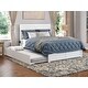 preview thumbnail 3 of 13, AFI Canyon Full Solid Wood Platform Bed with Footboard & Full Trundle in White