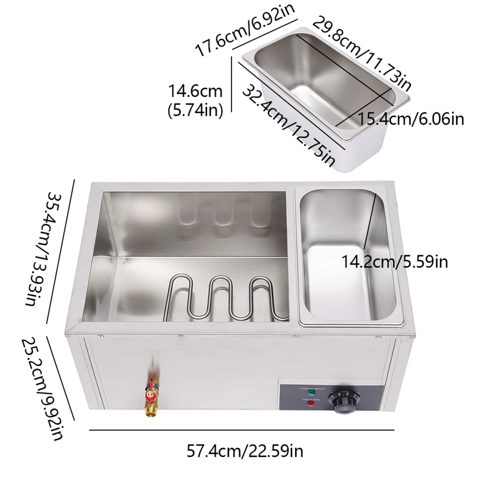 Commercial Food Warmer Bain Marie Steam Table Station Steamer - On Sale ...