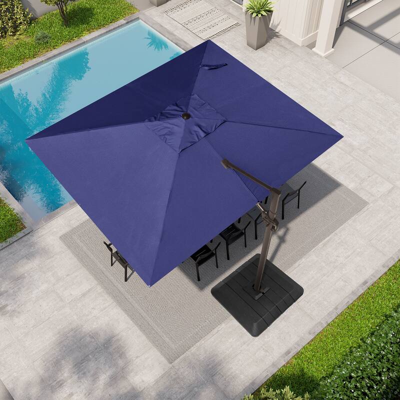 Crestlive Products Outdoor Patio Umbrella Cantilever Offset with Base
