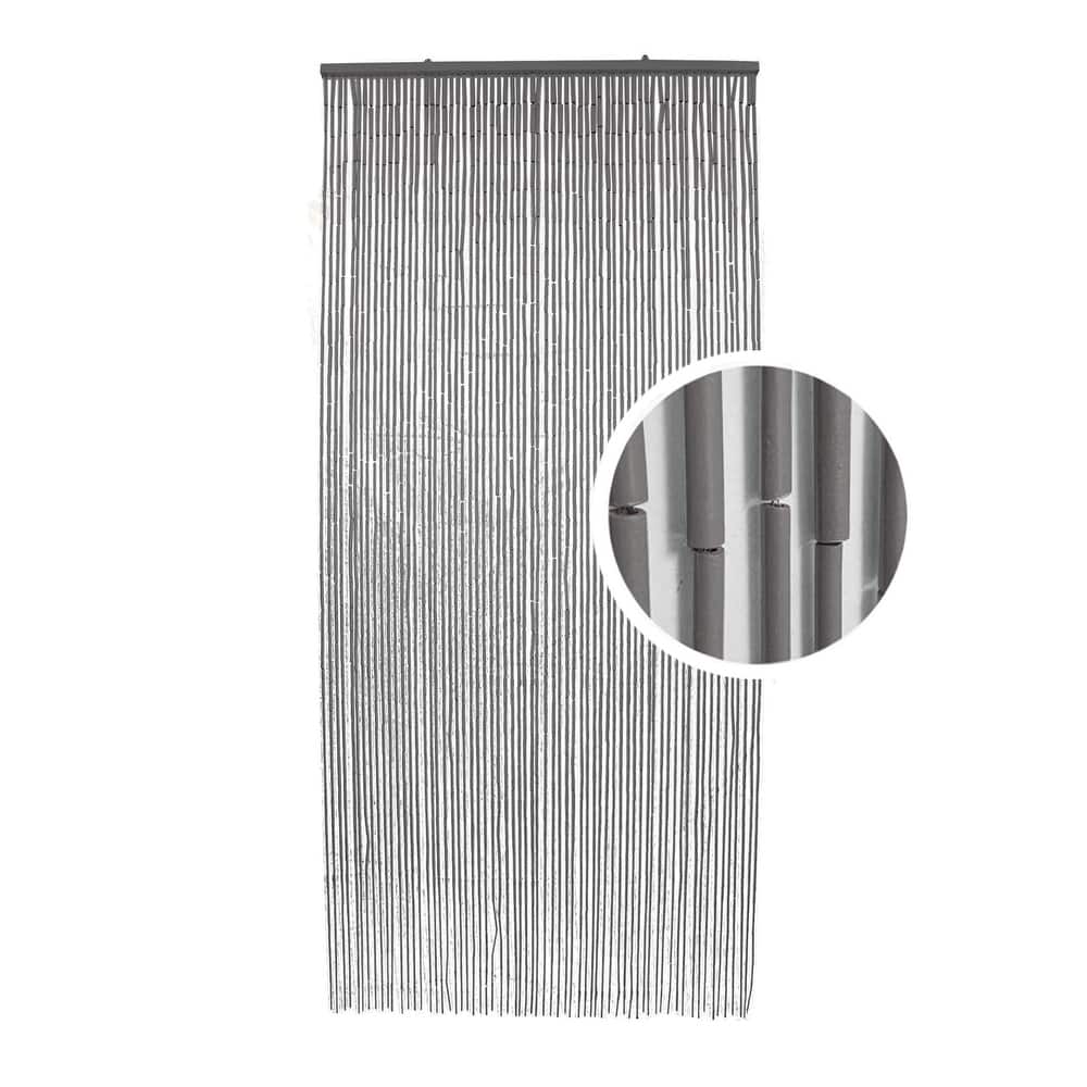 Bamboo Beaded Door Curtain 65 Strings 79" W x 36" W - 79" H x 36" W x 0.4" D