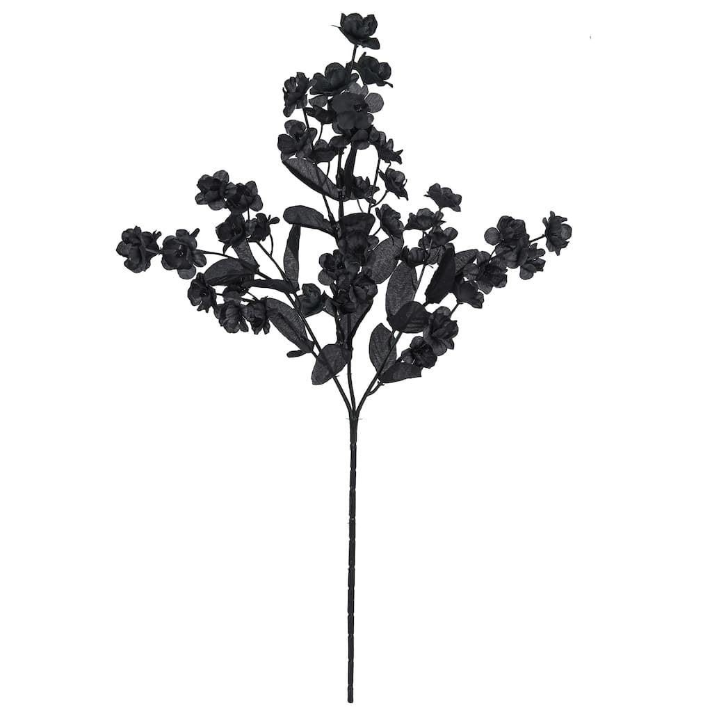 Set of 12 Black Artificial Baby's Breath Gypsophila Flower Stem Spray 18in - 18" L x 5" W x 3" DP