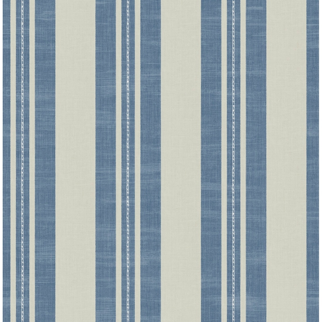 Seabrook Designs Day Dreamers Linen Stripe Unpasted Wallpaper