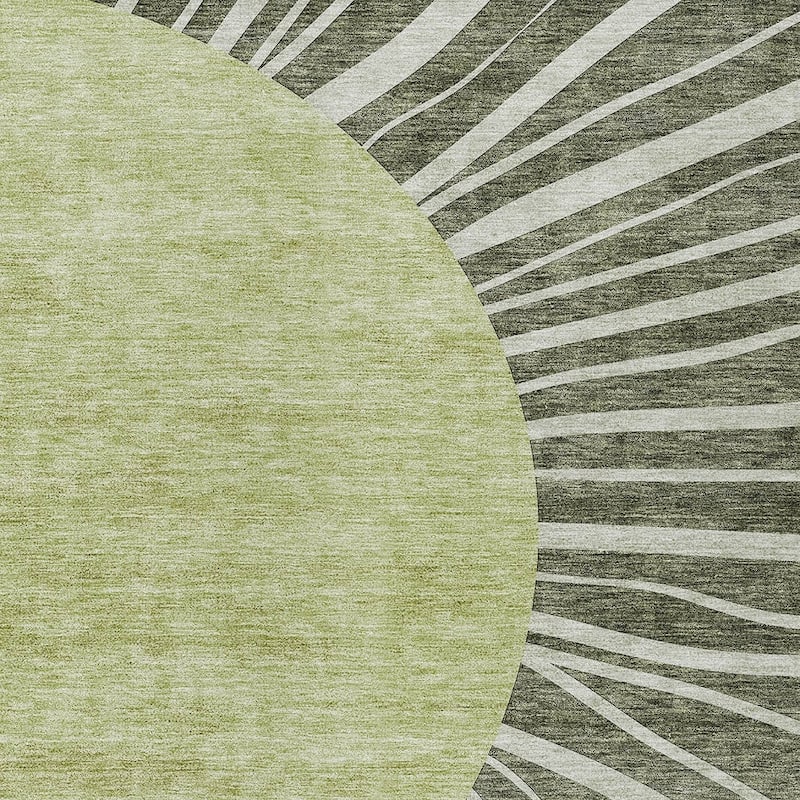 HomeRoots Abstract Transitional Rectangle Outdoor Rug