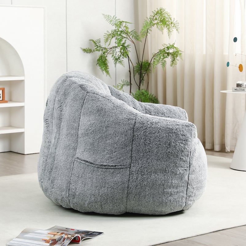 Bean Bag Chair, Bean Bag Sofa Chair with Armrests Stuffed High-Density Foam, Lazy Sofa Comfy Chairs BeanBag Chair