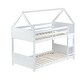 preview thumbnail 14 of 18, Twin Over Twin House Floor Bunk Bed with Headboards, Footboards and Guardrails, Ladder
