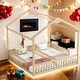 preview thumbnail 2 of 8, Double Twin Size Floor Bed with Fence and Guardrails without Door,Kids Bed Design