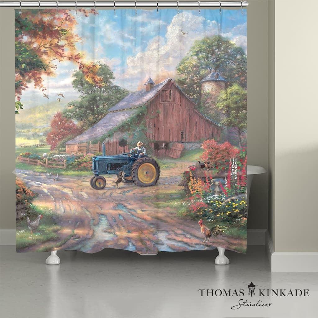 Thomas Kinkade Summer's Heritage Shower Curtain by Laural Home
