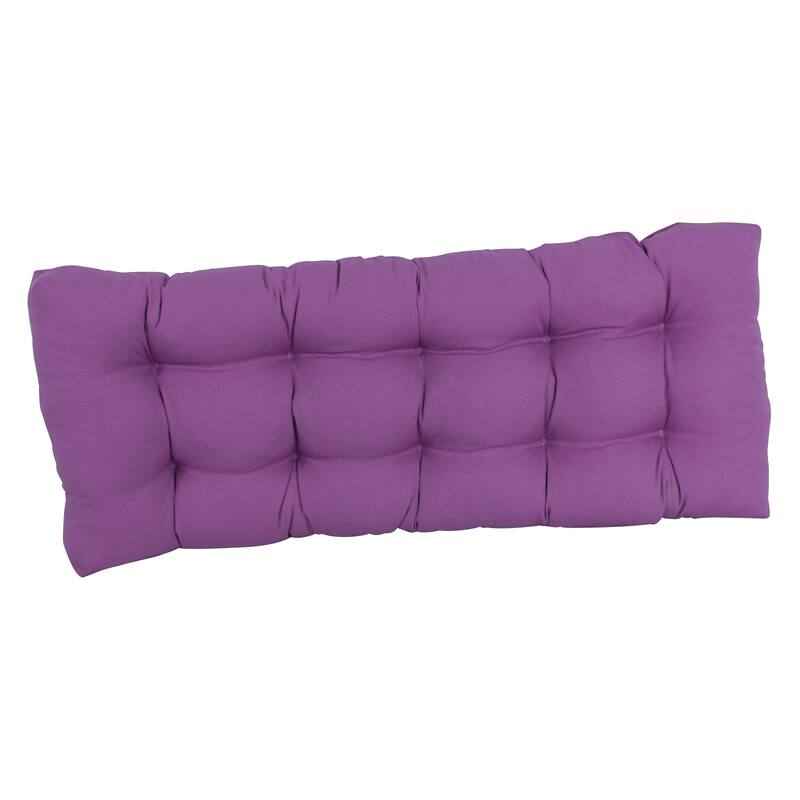 Solid Twill Tufted Indoor Bench Cushion (Multiple widths from 42 to 60 inch)