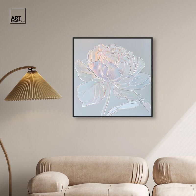 Embossed Flower II Canvas by Art Remedy