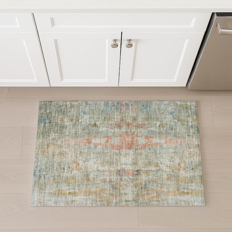 Machine Washable Indoor/ Outdoor Muted Ombre Chantille Rug