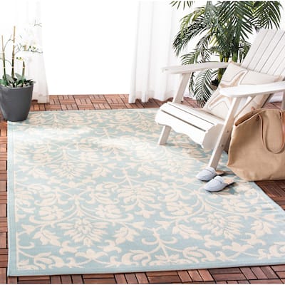 SAFAVIEH Courtyard Mahira Boho Indoor/ Outdoor Waterproof Patio Backyard Rug