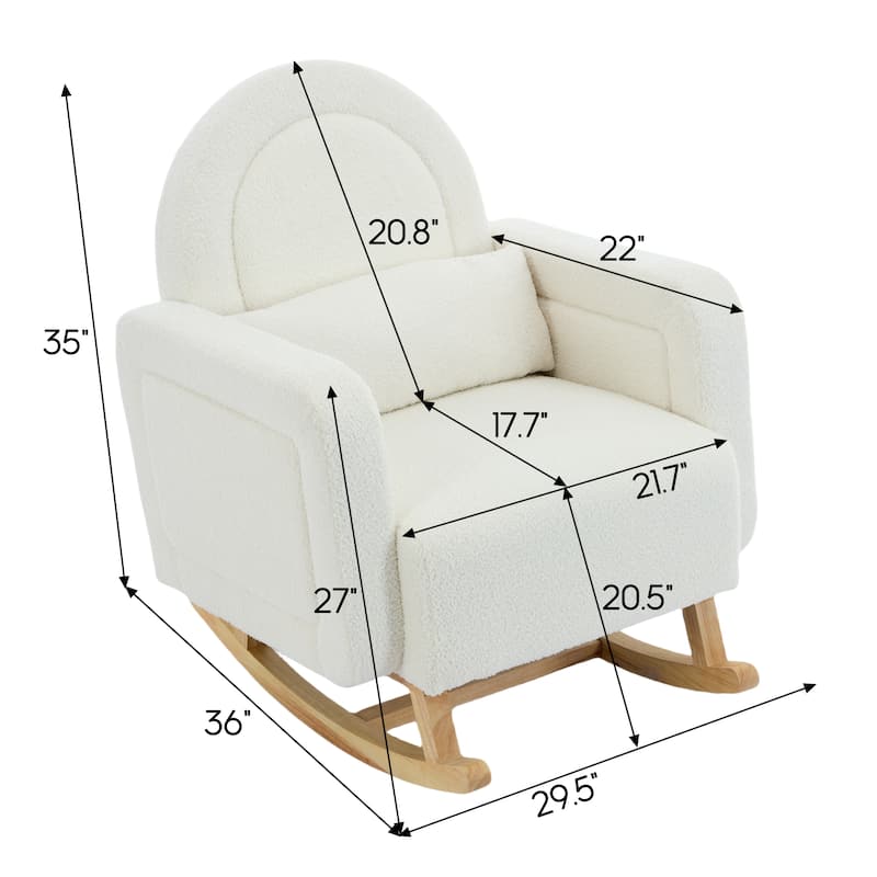Christopher Knight Home- Thalassa Accent Rocking Chair with Pillow