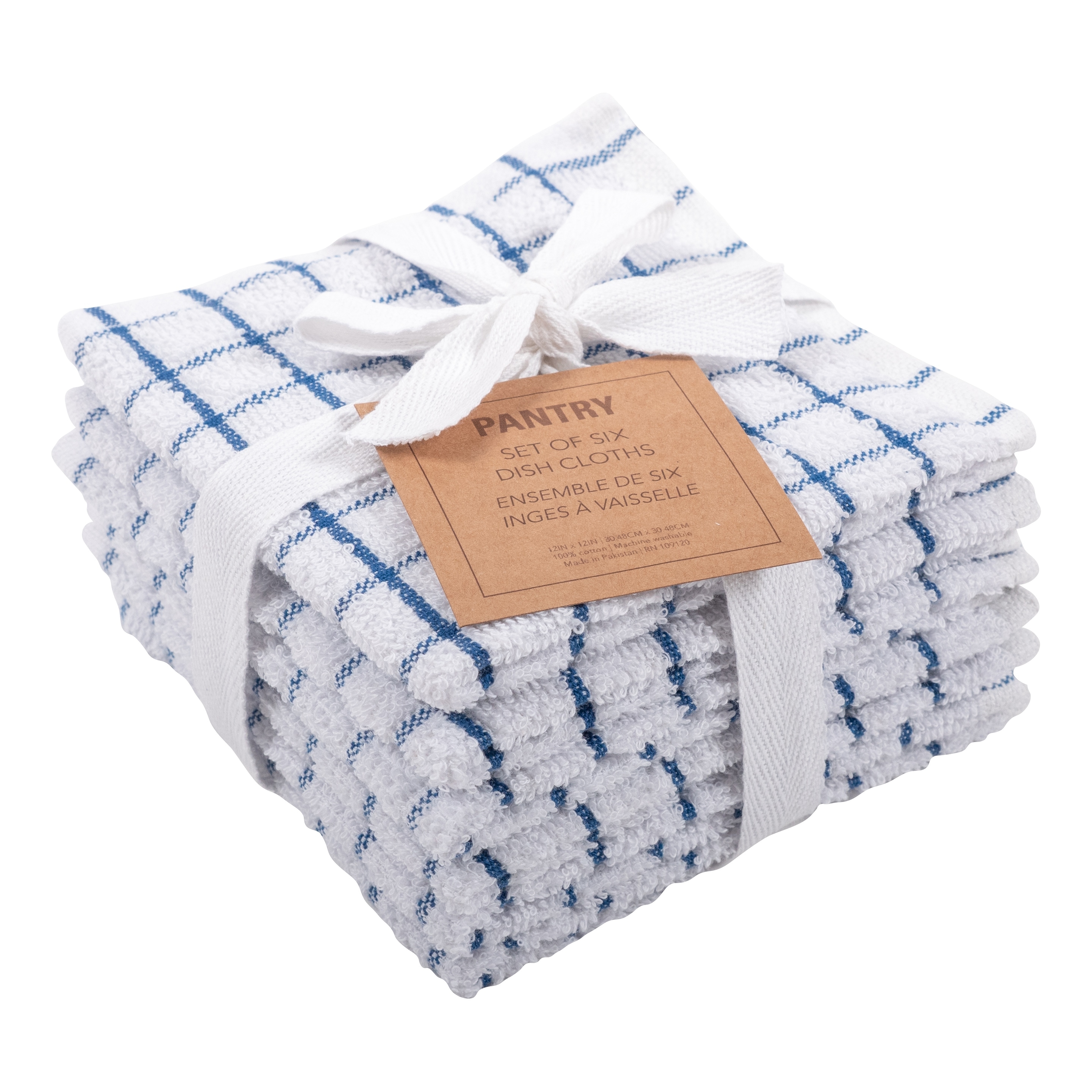Classic Cotton Terry Cloth Dishcloths, Set of 6