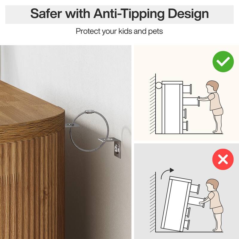 4-Drawer Wood Chest, Storage Cabinet Organizer for Bedroom, Living Room, Entryway