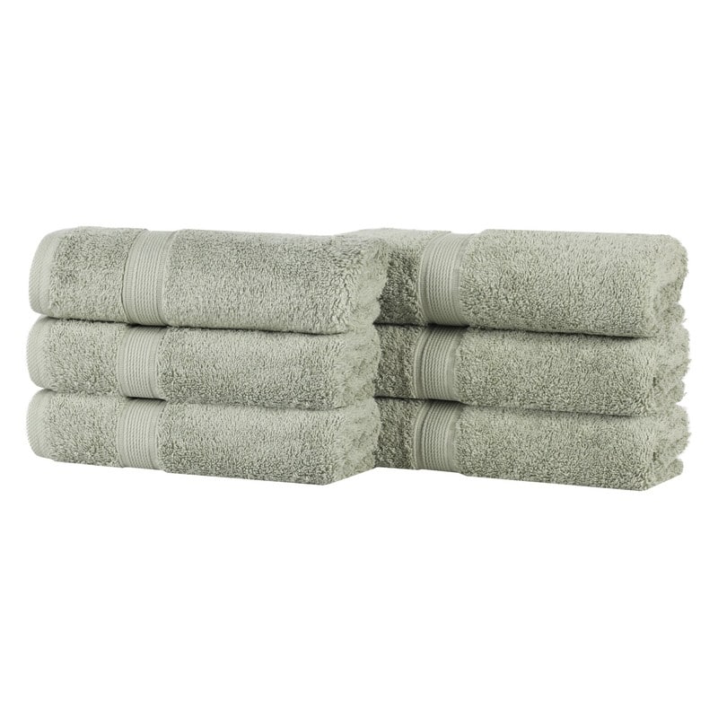 Superior Oregon Organic Cotton Solid Hand Towel, Set of 6