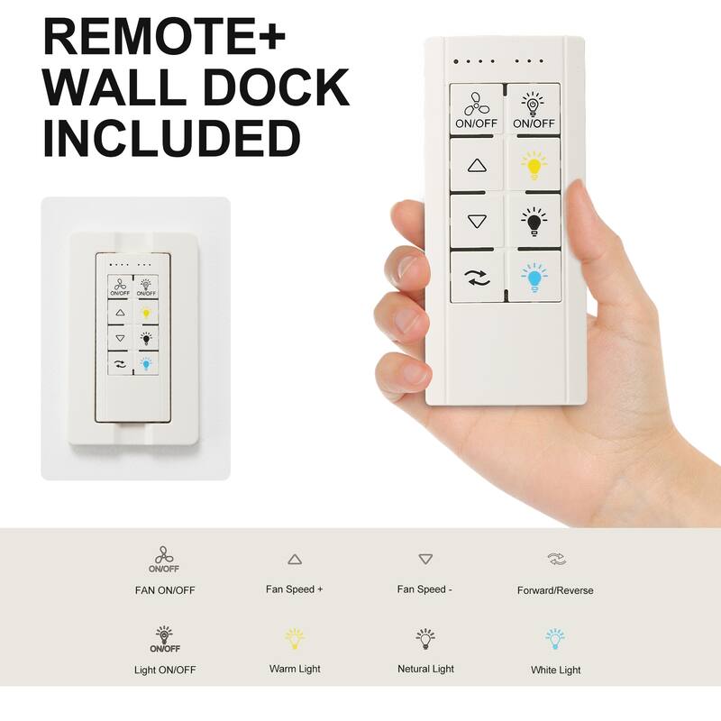Extra Large 66'' Ceiling Fan & Light APP Remote Control 8-Blades Cooling Modern