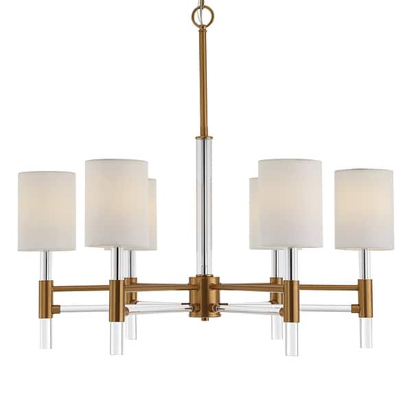 slide 2 of 8, Uttermost Welkin 6 Light Modern Chandelier - 30"W x 27.75"H x 30"D