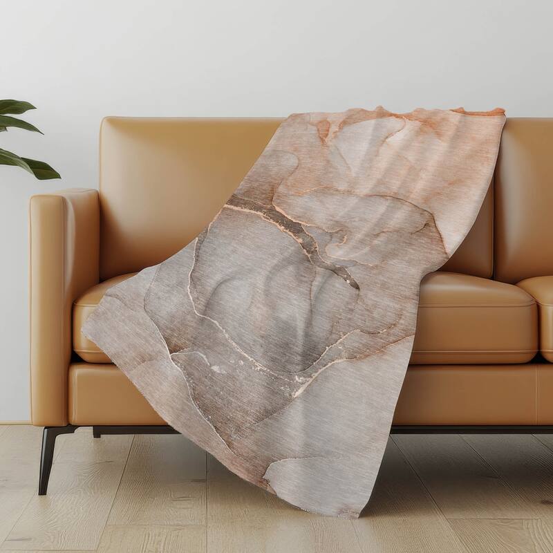 Premium Machine Washable Abstract Modern Sherpa Throw Blanket