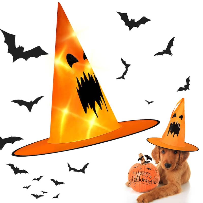 8 Halloween Hanging Light-Emitting Witch Hat Decorative Lights