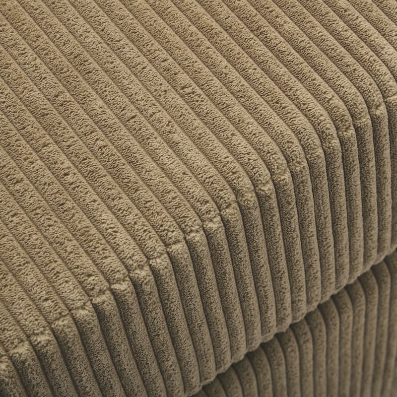 Modern Oversized striped Corduroy Ottoman