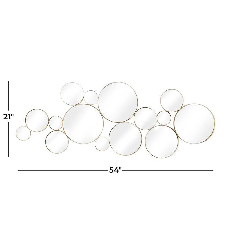 Metal Bubble Cluster Room Wall Mirror - Gold - CosmoLiving by Cosmopolitan