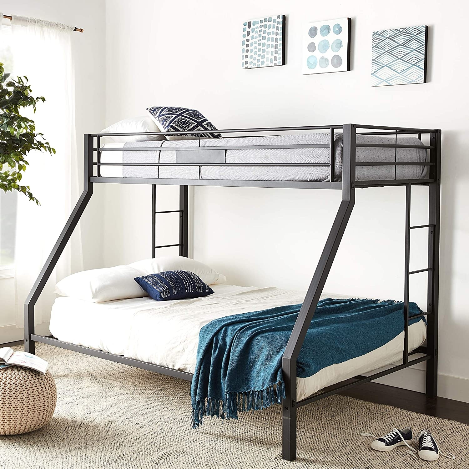 ACME Limbra Bunk Bed Twin XL Queen in Sandy Black On Sale